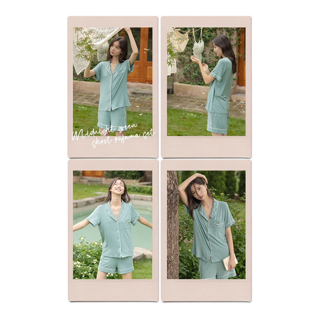 Midnight Green Short Pajama SET